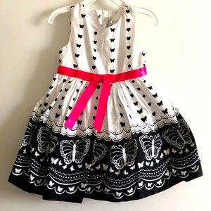 Black, pink and white dress size 2T